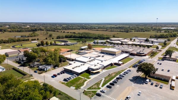 aerial view of diamond elementary school